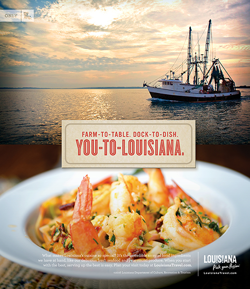 Farm-to-Table. Dock-to-Dish. You-to-Louisiana.