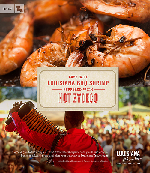 Come enjoy Louisiana BBQ shrimp peppered with hot Zydeco